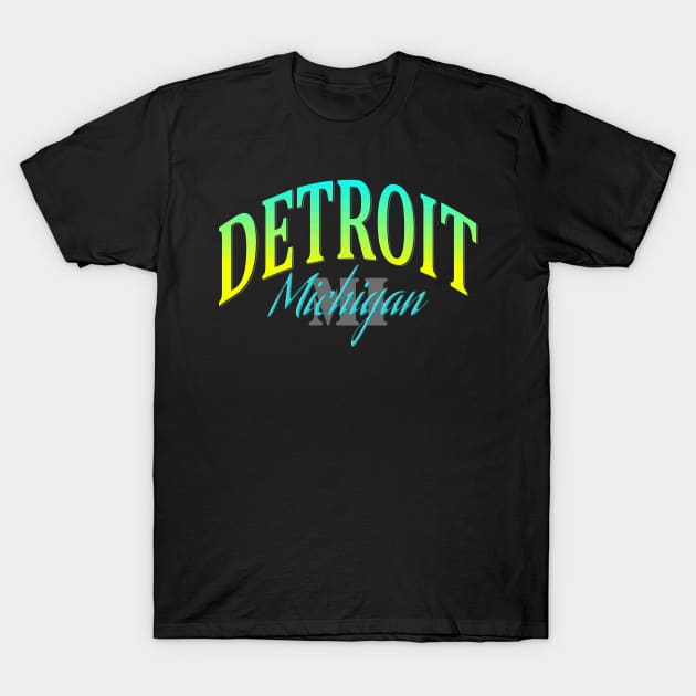 City Pride: Detroit, Michigan T-Shirt by Naves